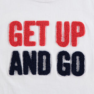 Junior - Tee-shirt manches courtes en jersey avec inscription en bouclette 