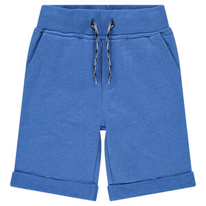 Bermuda en molleton uni avec poches 