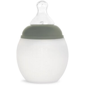 Biberon silicone 150 ml tétine débit lent Kaki 