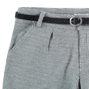 Junior - Short à micro pied de poule avec ceinture pailletée 