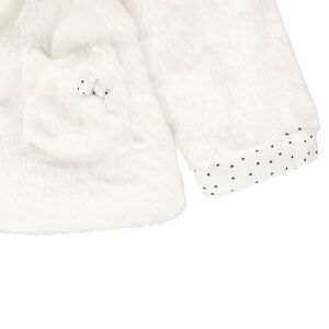 Veste en sherpa à capuche avec doublure en jersey imprimée all-over 