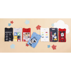 T-shirt manches longues en coton bio print fantaisie 