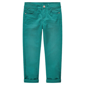 Pantalon en twill surteint effet crinkle  