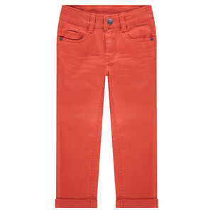 Pantalon effet crinkle avec poche à inscription reliéfée 