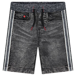 Bermuda en denim avec taille élastiquée 