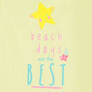 Ensemble en coton bio avec débardeur à message et short imprimé 