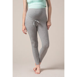 Pantalon de pyjama de grossesse en maille côtelée chinée 