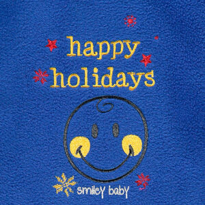 Pyjama en velours avec broderies Smiley 