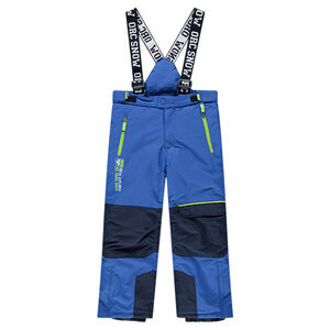 Pantalon de ski imperméable bicolore avec bretelles amovibles 