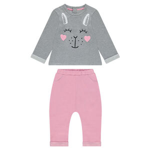 Jogging en molleton avec print fantaisie  