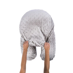 Housse de coussin d'allaitement ronde en polaire - Etoiles 