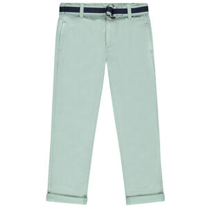 Pantalon chino avec ceinture bicolore garçon 