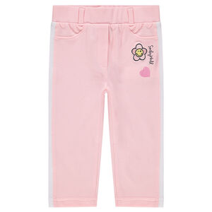 Corsaire uni avec bandes contrastées et motif Smiley brodé 