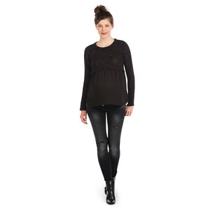 Pull de grossesse bi-matière  