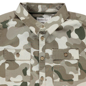 Chemise manches courtes imprimée camouflage à poches  