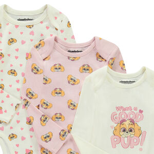 Lot de 3 bodies manches longues Stella Pat'Patrouille pour bébé fille 