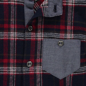 Chemise manches longues en flanelle à carreaux 