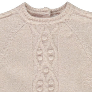 Pull en tricot torsadé effet pailleté pour bébé fille 