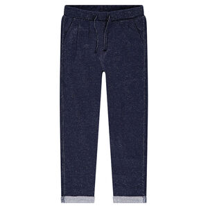 Pantalon de jogging en molleton mélangé de fils argentés 