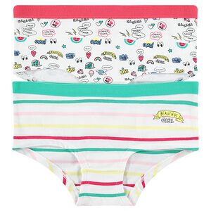 Junior - Lot de 2 shorties imprimés fantaisie 