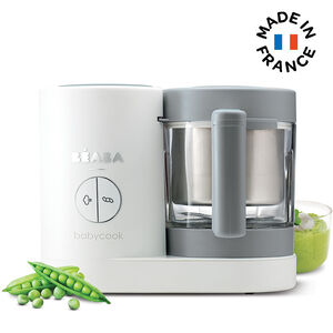 Babycook Néo robot cuiseur bébé 6 en 1 made in France gris/blanc 