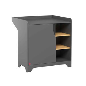 Commode et Plan à langer Leaf - Gris / Bois 