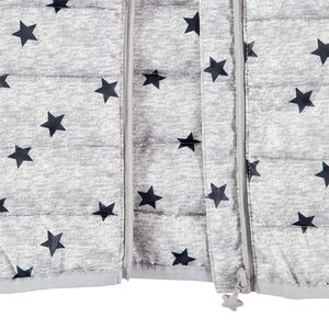 Doudoune sans manches légère avec doublure imprimée étoiles 