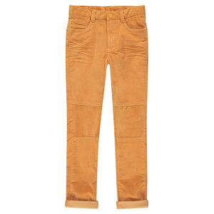 Junior - Pantalon en velours côtelé effet crinkle avec découpes sur les jambes 