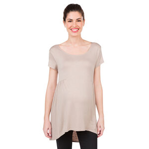 Tunique de grossesse manches courtes en slub 