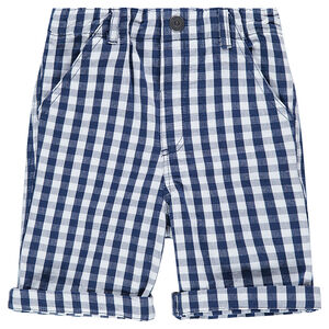 Bermuda en coton à carreaux style vichy  