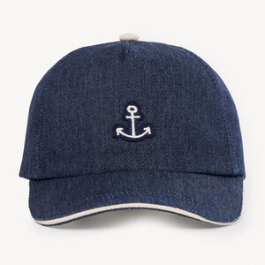 Casquette en denim broderie ancre marine pour bébé garçon 