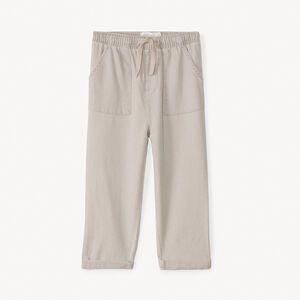 Pantalon en toile unie pour bébé garçon 