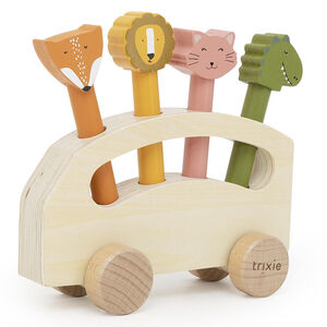 Bus en bois avec animaux Pop-up 