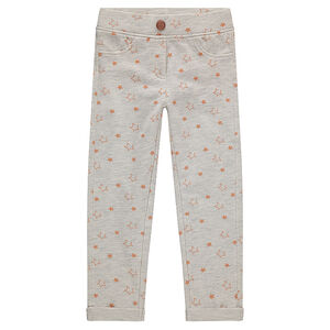 Jegging en molleton imprimé all-over 