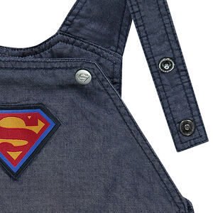 Salopette en chambray avec logo Warner Superman brodé 