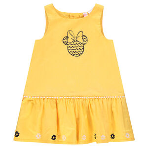 Robe jaune en jersey avec Minnie Disney printée sur le devant  