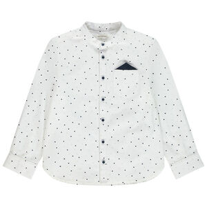 Chemise manches longues imprimée avec faux mouchoir garçon 