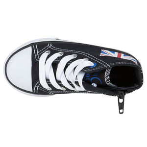 Baskets montantes à lacets avec patch drapeau  