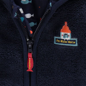 Veste en sherpa à capuche doublée molleton 