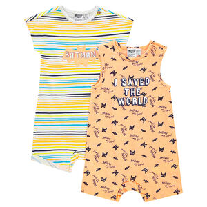 Lot de 2 combinaisons courtes avec motifs thème Batman JUSTICE LEAGUE 