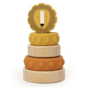 Tour à empiler en bois et silicone Mr. Lion 