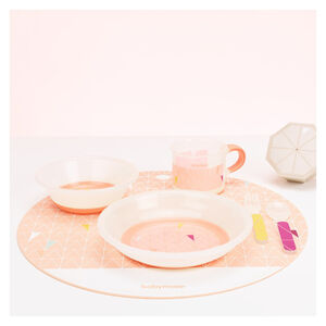 Coffret vaisselle antidérapante - Peach 