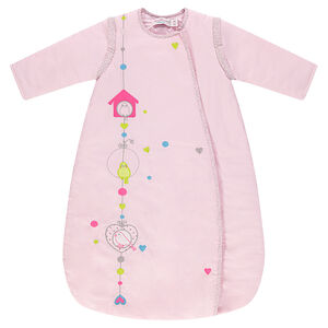 Turbulette à manches amovibles en coton brodé 