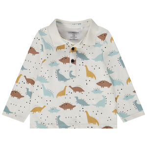 Polo manches longues en jersey imprimé dinosaures pour bébé garçon 