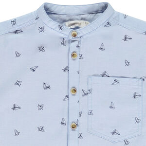 Chemise manches courtes imprimé voiliers garçon 