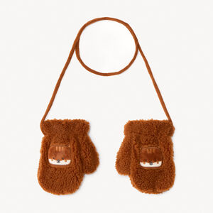 Moufles en sherpa et doublure micropolaire brodée pour bébé 
