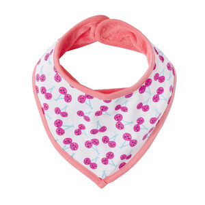 Bavoir bandana réversible imprimé fruits 