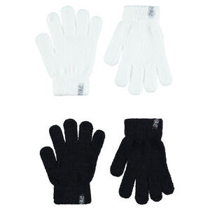 Lot de 2 paires de gants magiques en tricot chenille 