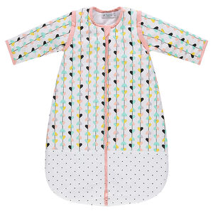 Turbulette imprimée coeurs et pois à manches amovibles 