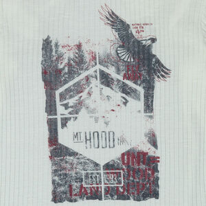 Tee-shirt manches longues en maille côtelée avec print fantaisie sur le devant 